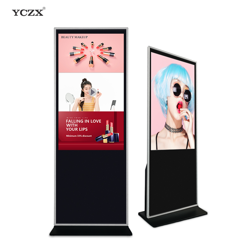 Reproductor de publicidad de pie para interiores con pantalla táctil LCD digital 