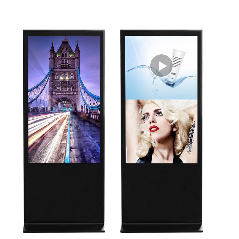 Reproductor de publicidad de panel LCD de montaje en pared con pantalla táctil de 55 pulgadas 