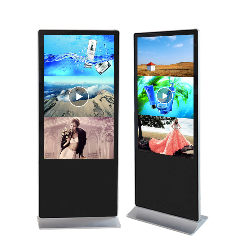 Pantalla dividida inteligente vertical portátil de alta resolución 65' Ad Player 