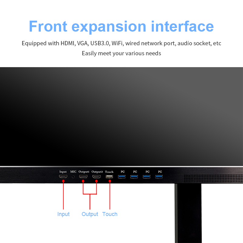 Reunión interactiva de tablero inteligente con pantalla LCD personalizada con cámara